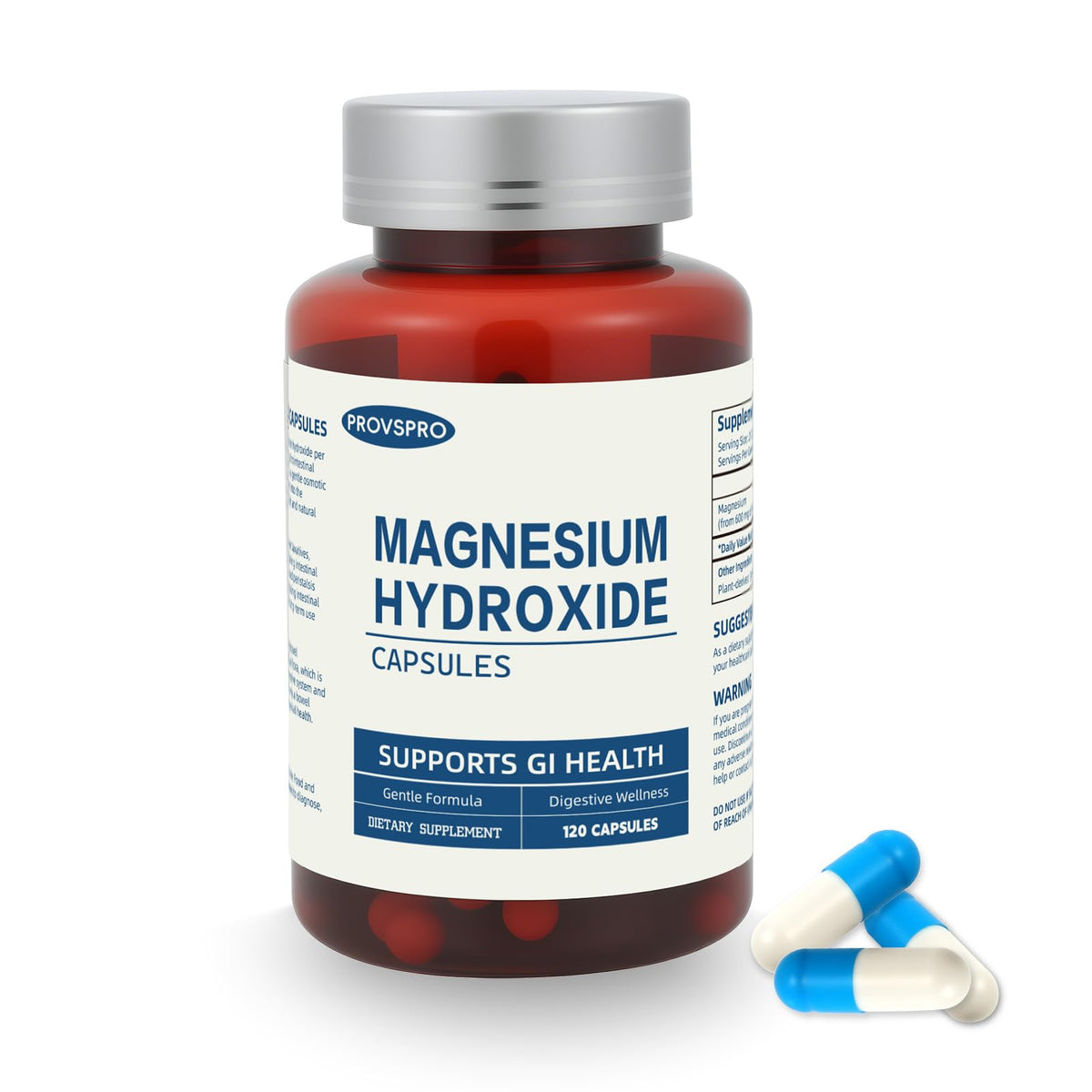 provspro Magnesium Hydroxide Capsules 600mg front view