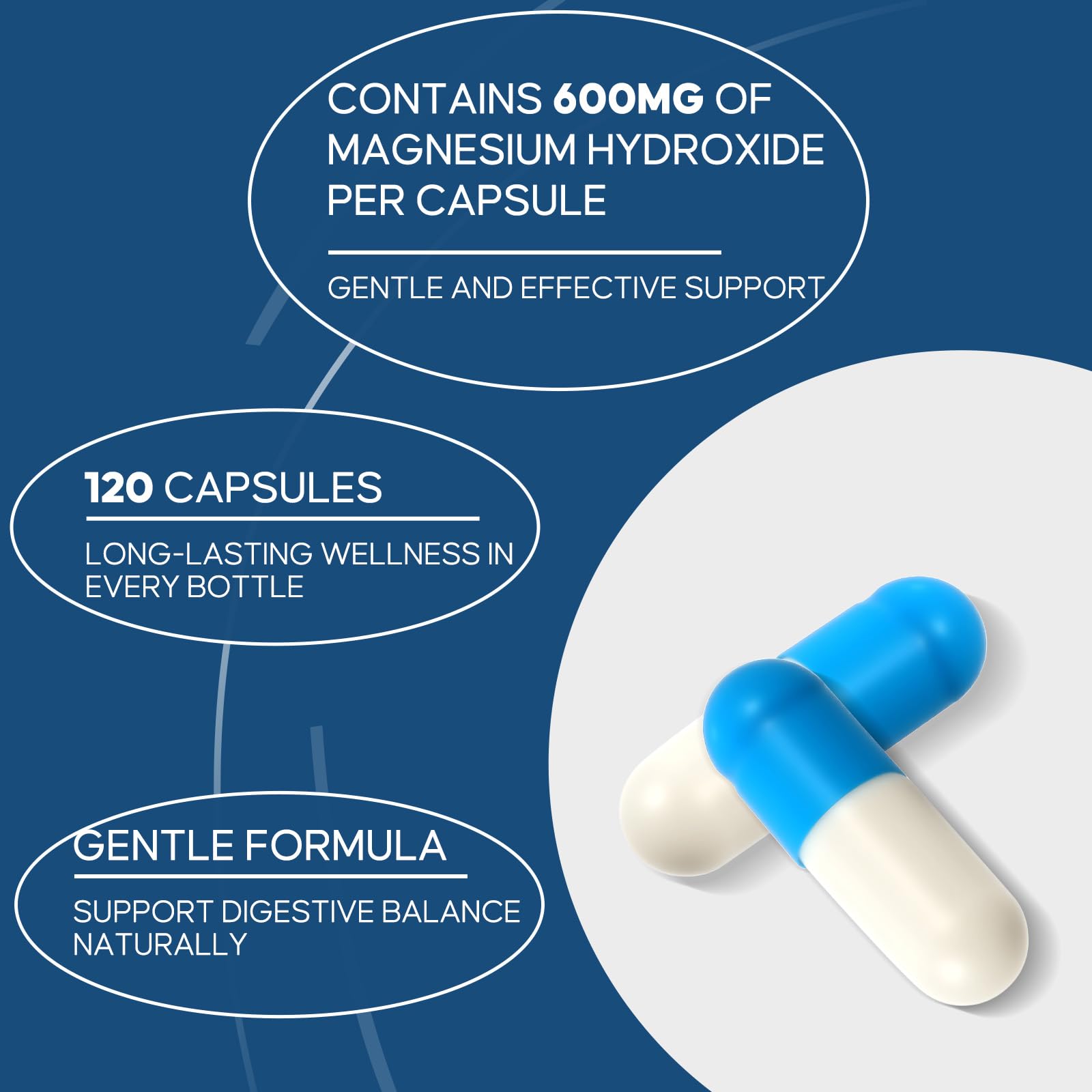 provspro Magnesium Hydroxide Capsules 600mg on wooden table