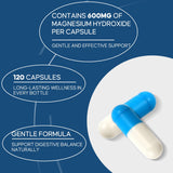 provspro Magnesium Hydroxide Capsules 600mg on wooden table