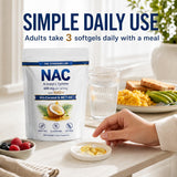 Prspy NAC Daily Nutritional Support Softgels with coconut oil and MCT oil