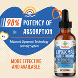 Prunucis Liposomal Glutathione Liquid 2000 MG side view