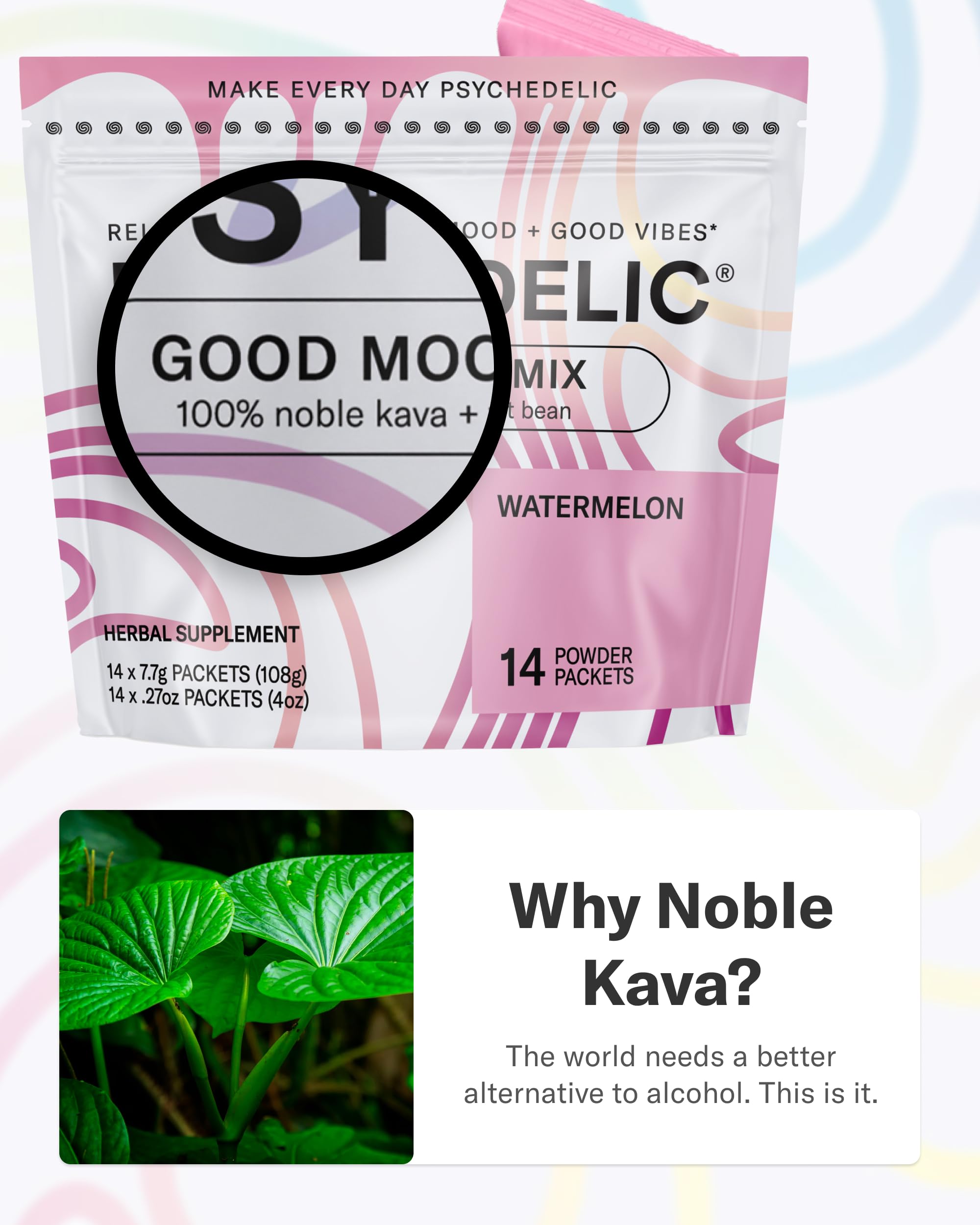 Psychedelic Water Good Mood Mix with mocktails