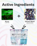 Psychedelic Water Kava Kava Drink Mix preparation in a glass