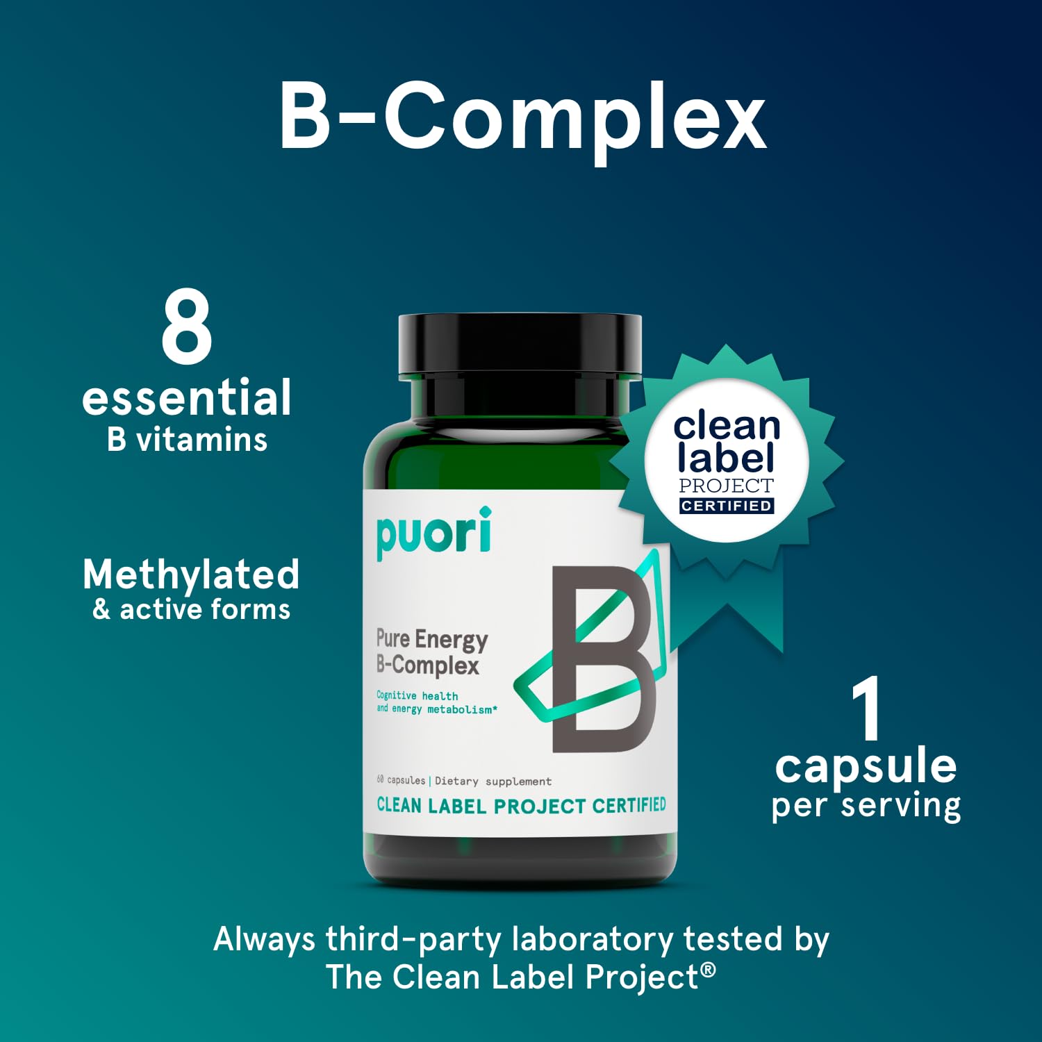 Puori B-Complex bottle side view