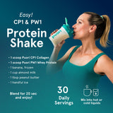 Puori CP1 Collagen Peptide Supplement in a glass of water