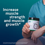 Puori Creatine + Performance Support Powder with measuring scoop