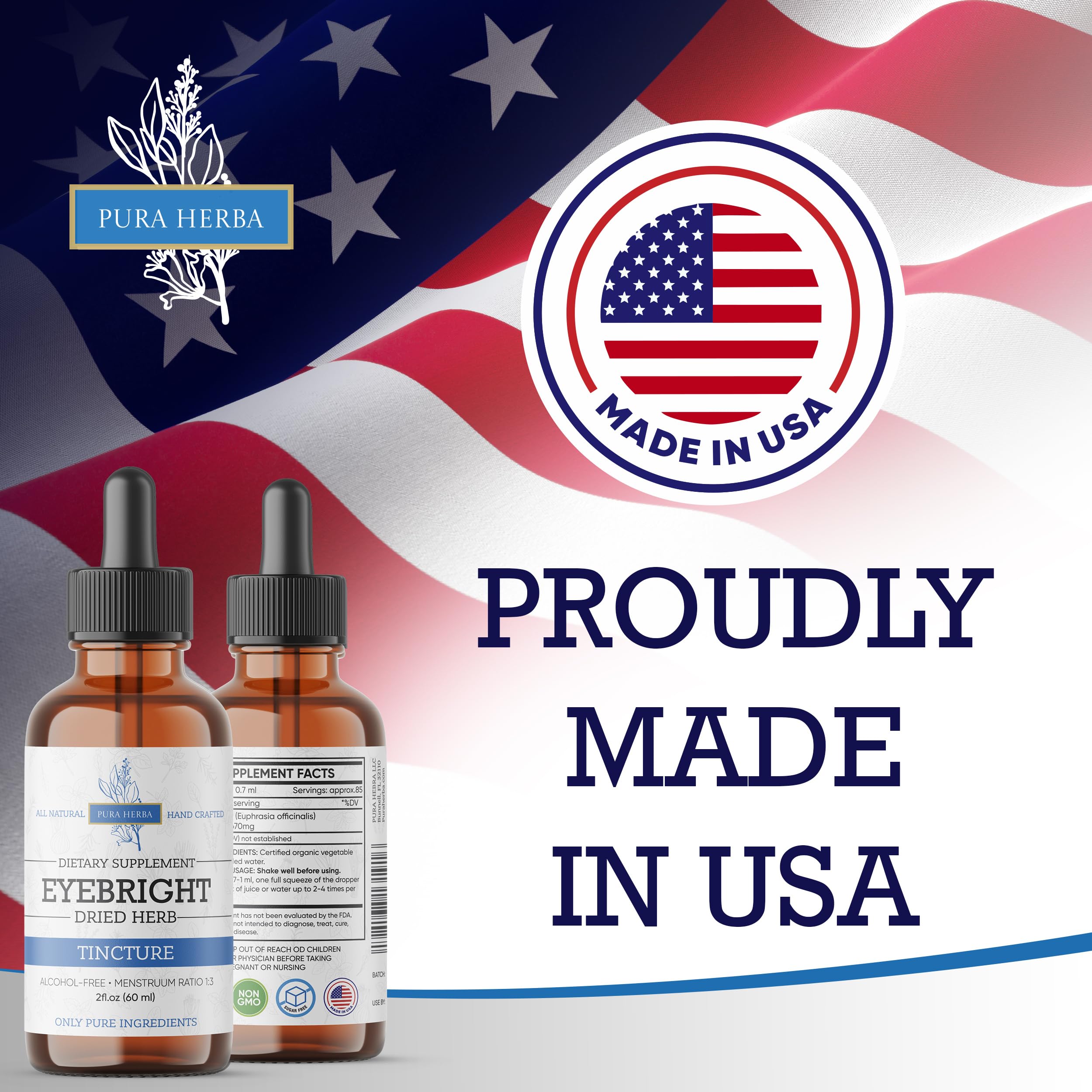 Pura Herba Eyebright Herb Tincture packaging details