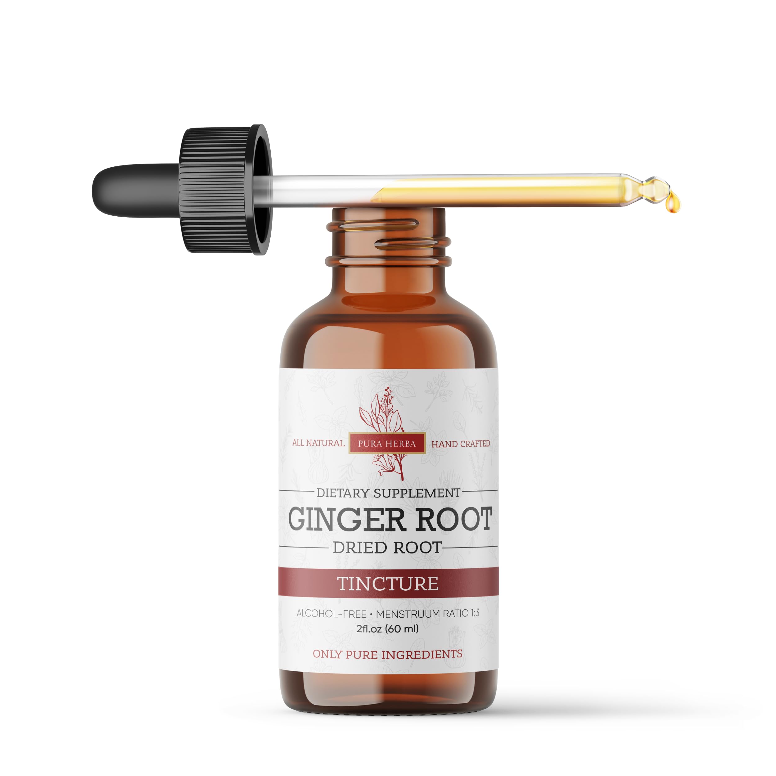 Pura Herba Herbal Supplement Tincture close-up of the dropper