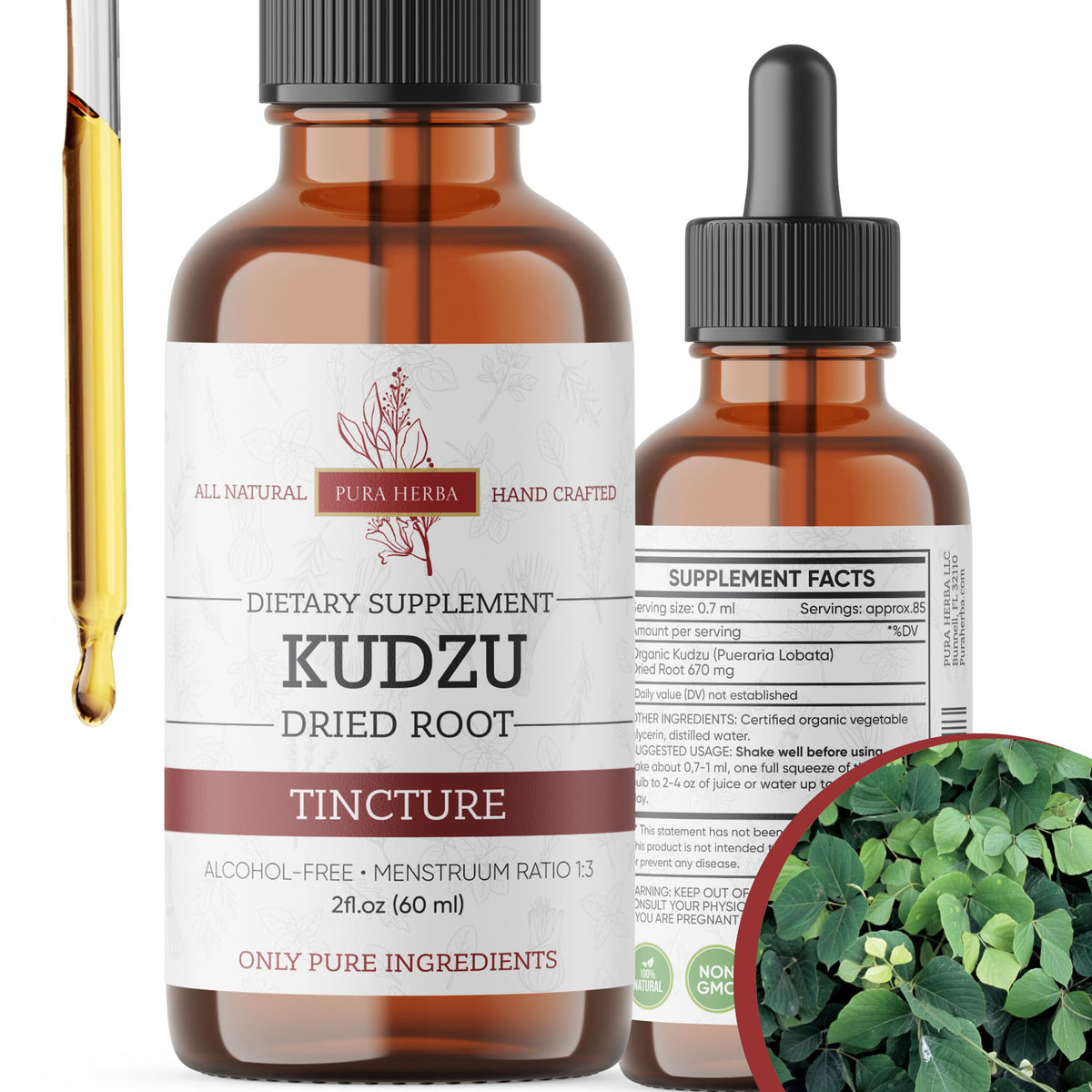 Pura Herba Kudzu Root Extract bottle front view