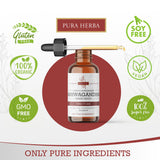 Pura Herba Liquid Ashwagandha Drops 132g dropper close-up