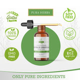 Pura Herba Organic Soursop Tincture back label showing ingredients
