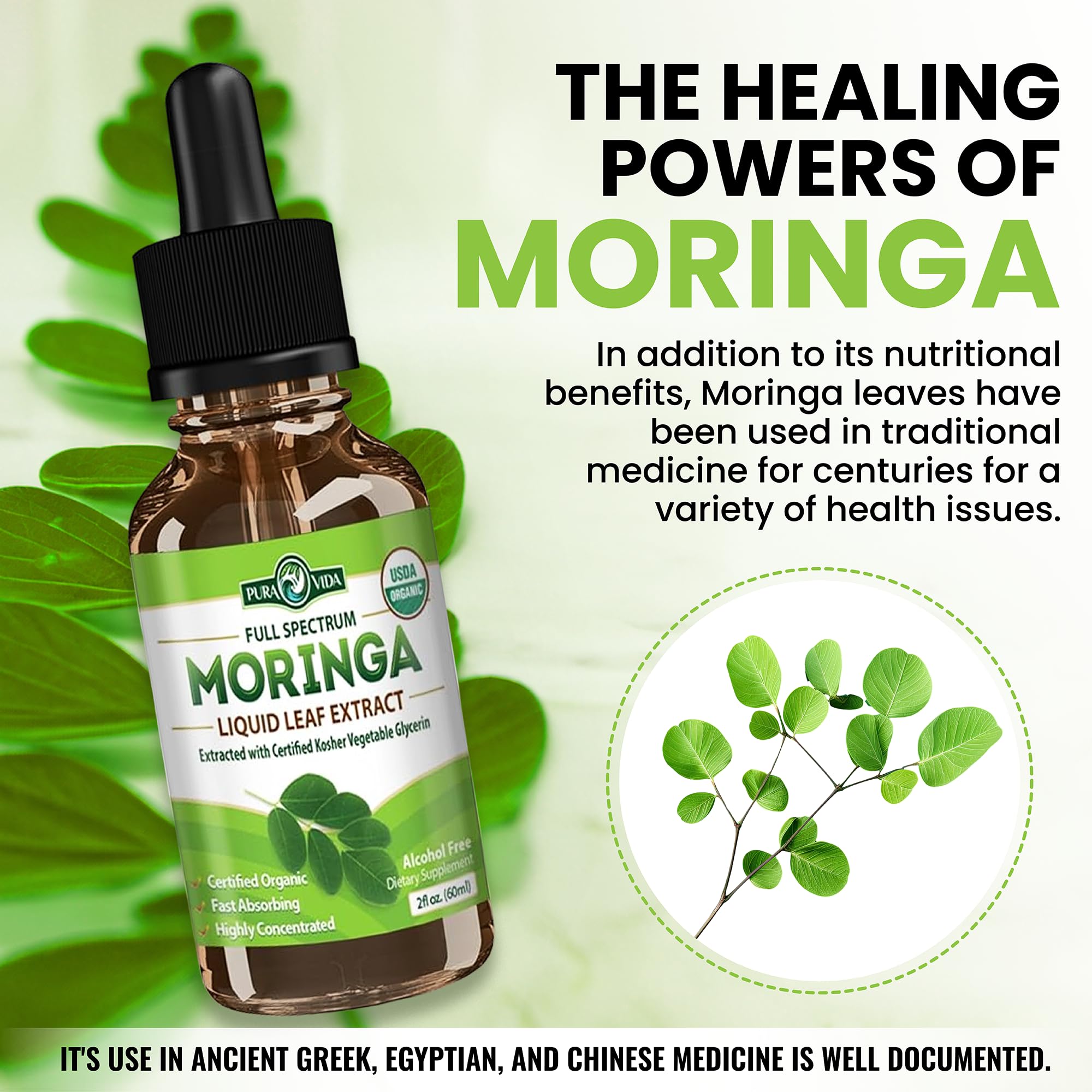 PURA VIDA MORINGA Moringa Extract Liquid close-up