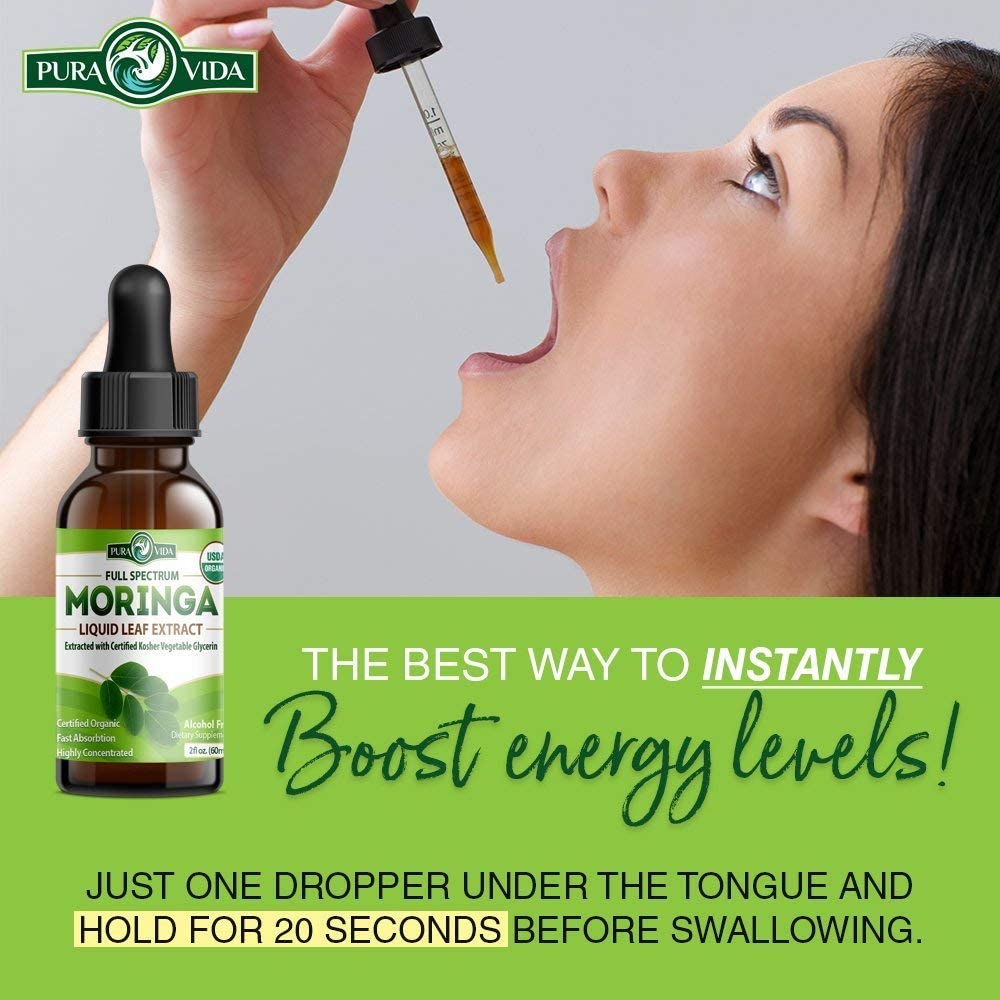 PURA VIDA MORINGA Moringa Extract Liquid ingredients list