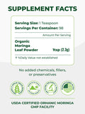 PURA VIDA MORINGA Organic Moringa Leaf Powder close-up of powder