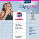 PURA WEX NUTRITION Magnesium Glycinate Gummies bottle side view