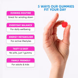 PURA WEX NUTRITION Magnesium Glycinate Gummies raspberry flavour close-up