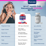 PURA WEX NUTRITION Magnesium Gummies back view showing ingredients