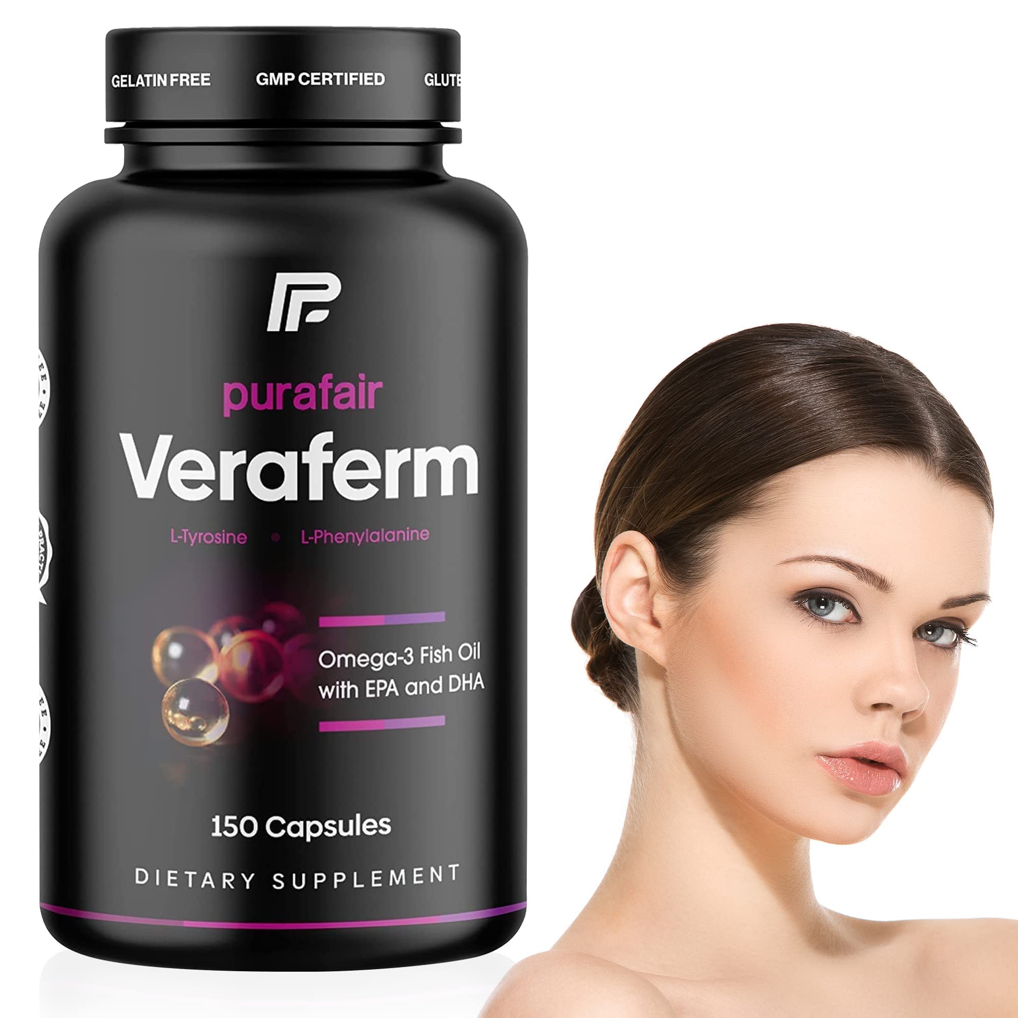 purafair Skin Pigmentation Supplement 60 Tablets front view