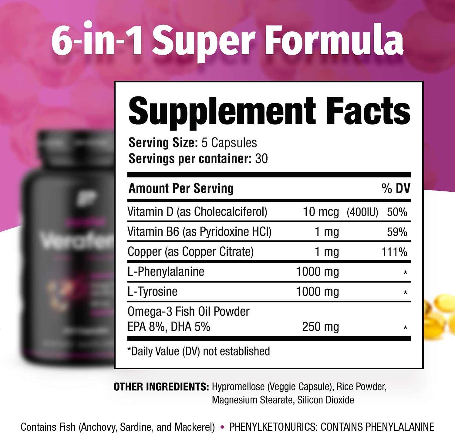 purafair Skin Pigmentation Supplement 60 Tablets packaging