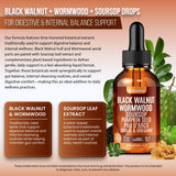 Purafina Wormwood Black Walnut Clove Liquid Drops ingredients close-up