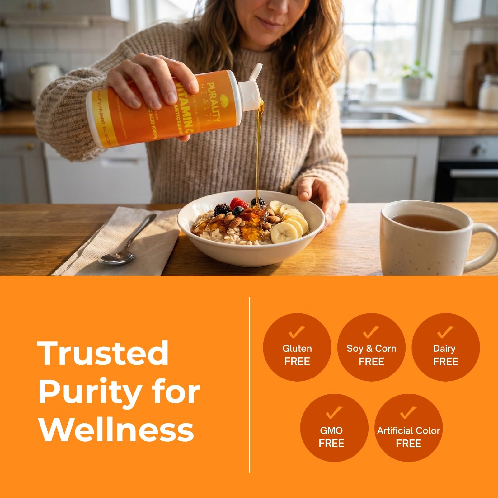 PURALITY HEALTH Liquid Vitamin C close-up