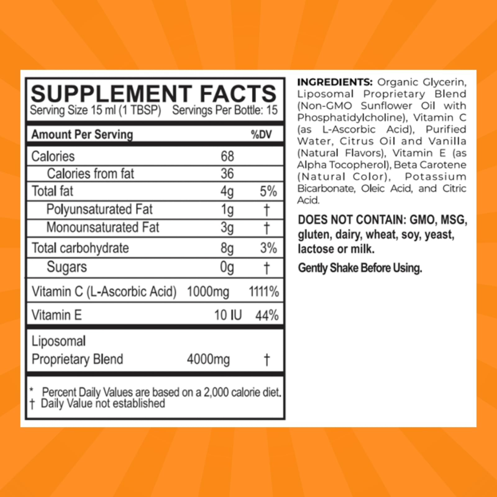 PURALITY HEALTH Liquid Vitamin C in smoothie