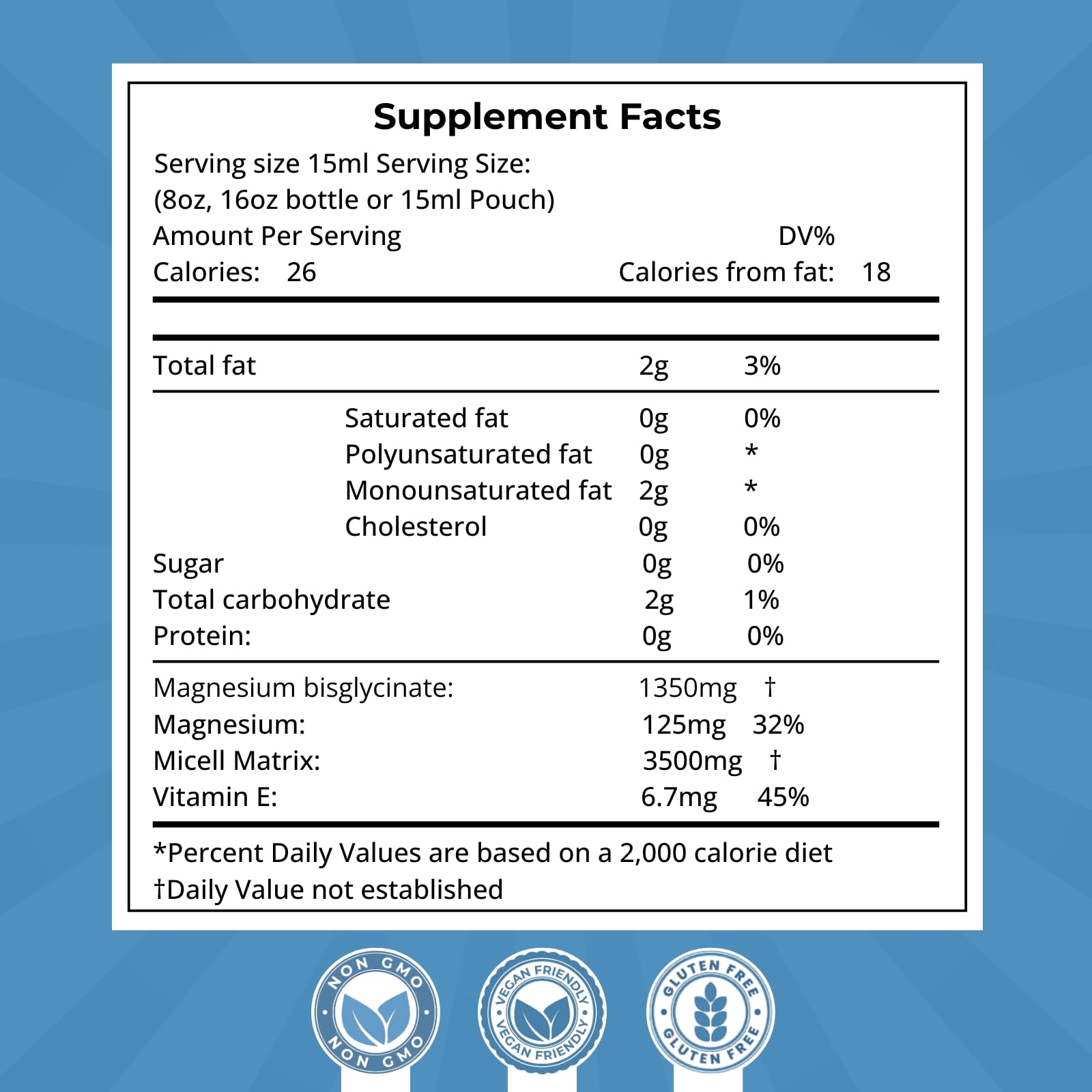 PURALITY HEALTH Magnesium Bisglycinate pouches back view