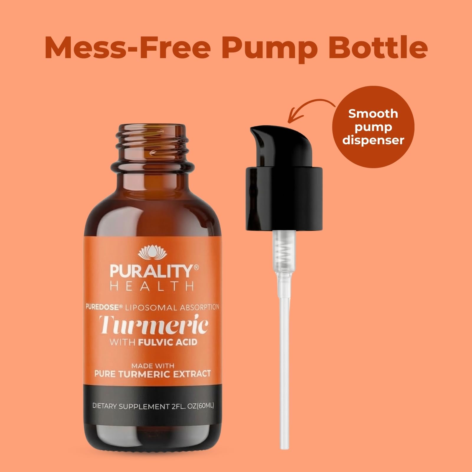 PURALITY HEALTH Micelle Liposomal Turmeric 132g nutritional information