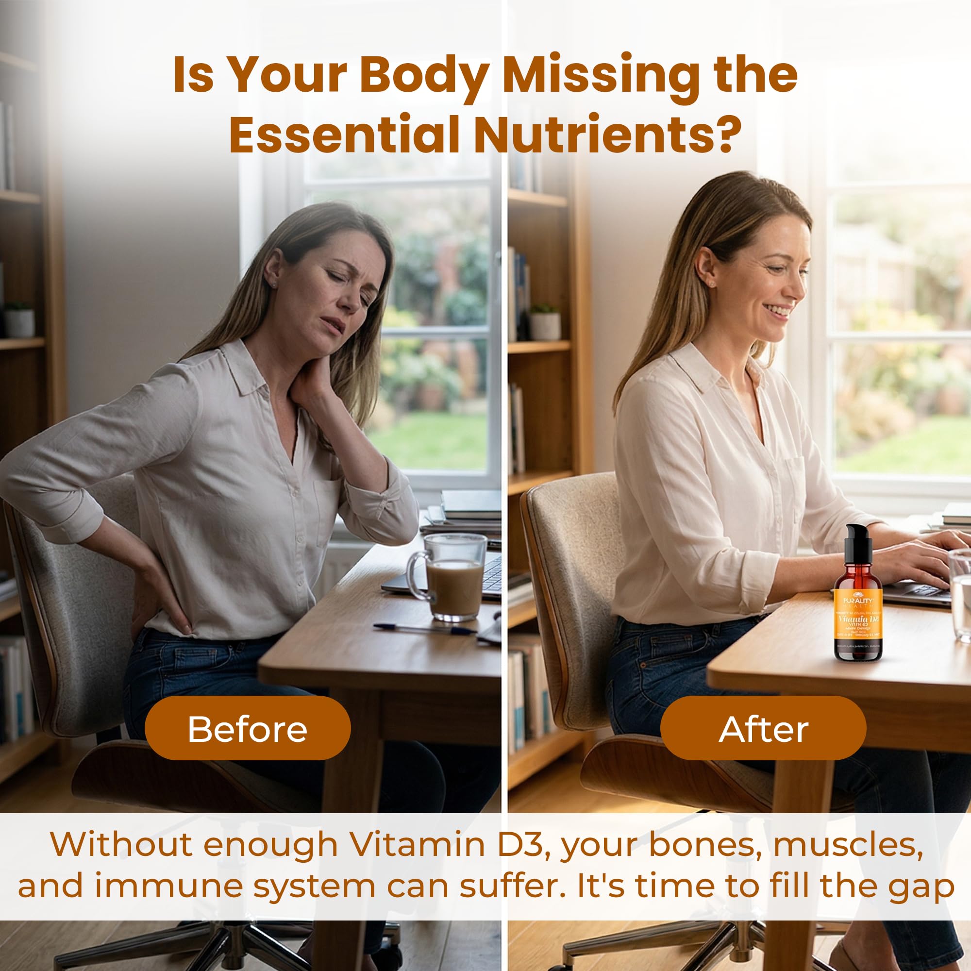 PURALITY HEALTH Vitamin D3 & K2 liquid supplement ingredients list