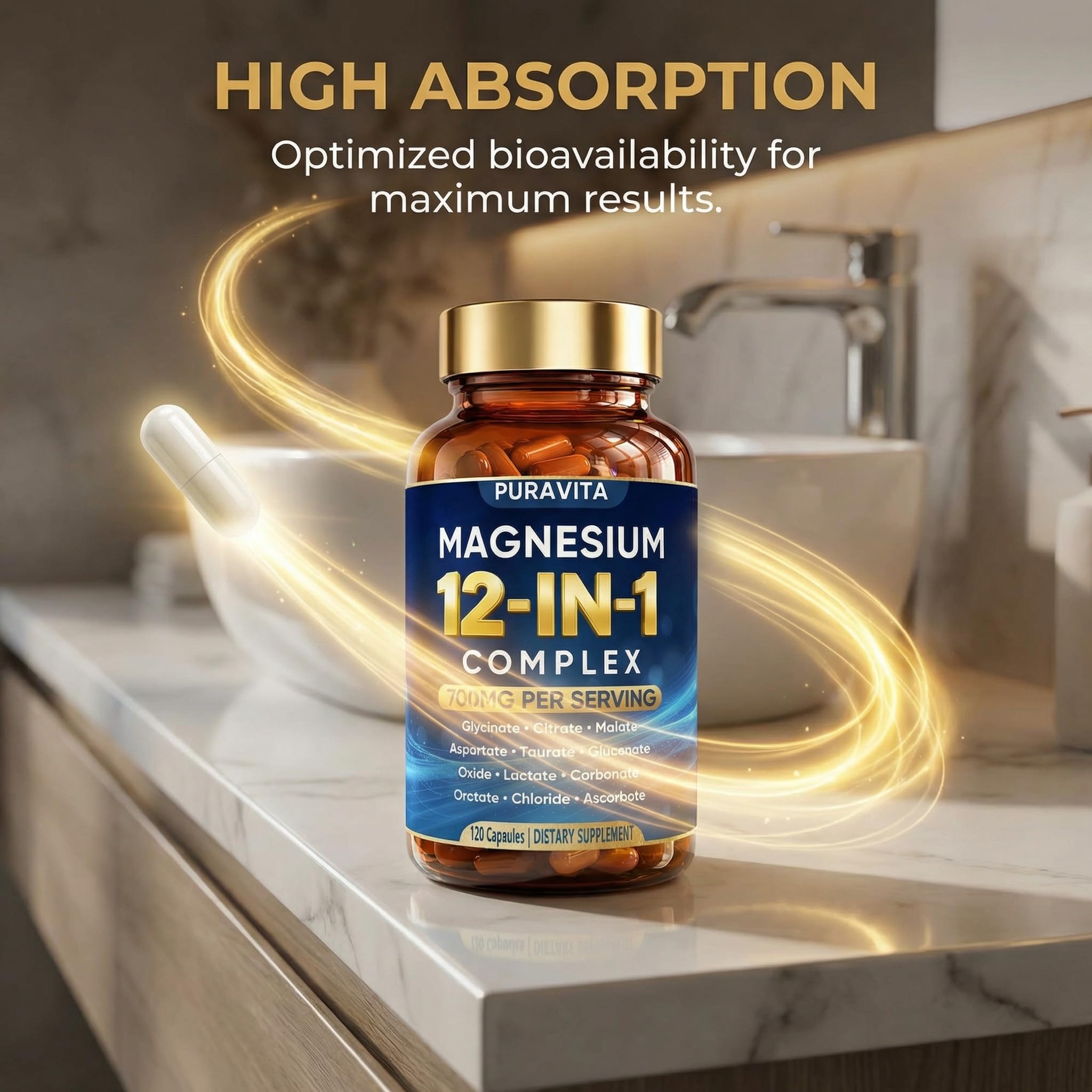 PURAVITA Magnesium Blend 700mg product packaging