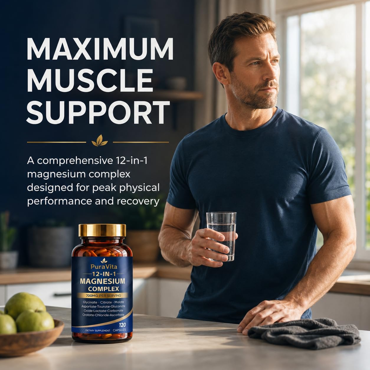 PURAVITA Magnesium Complex 12-Form capsule close-up