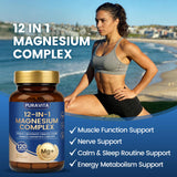 PURAVITA Magnesium Complex 12 in 1 bottle with 120 capsules