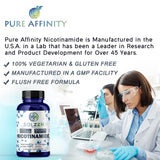 Pure Affinity Nicotinamide 500mg capsule bottle side view