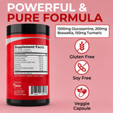 Pure By Nature Boswellia Turmeric Capsules on a wooden table
