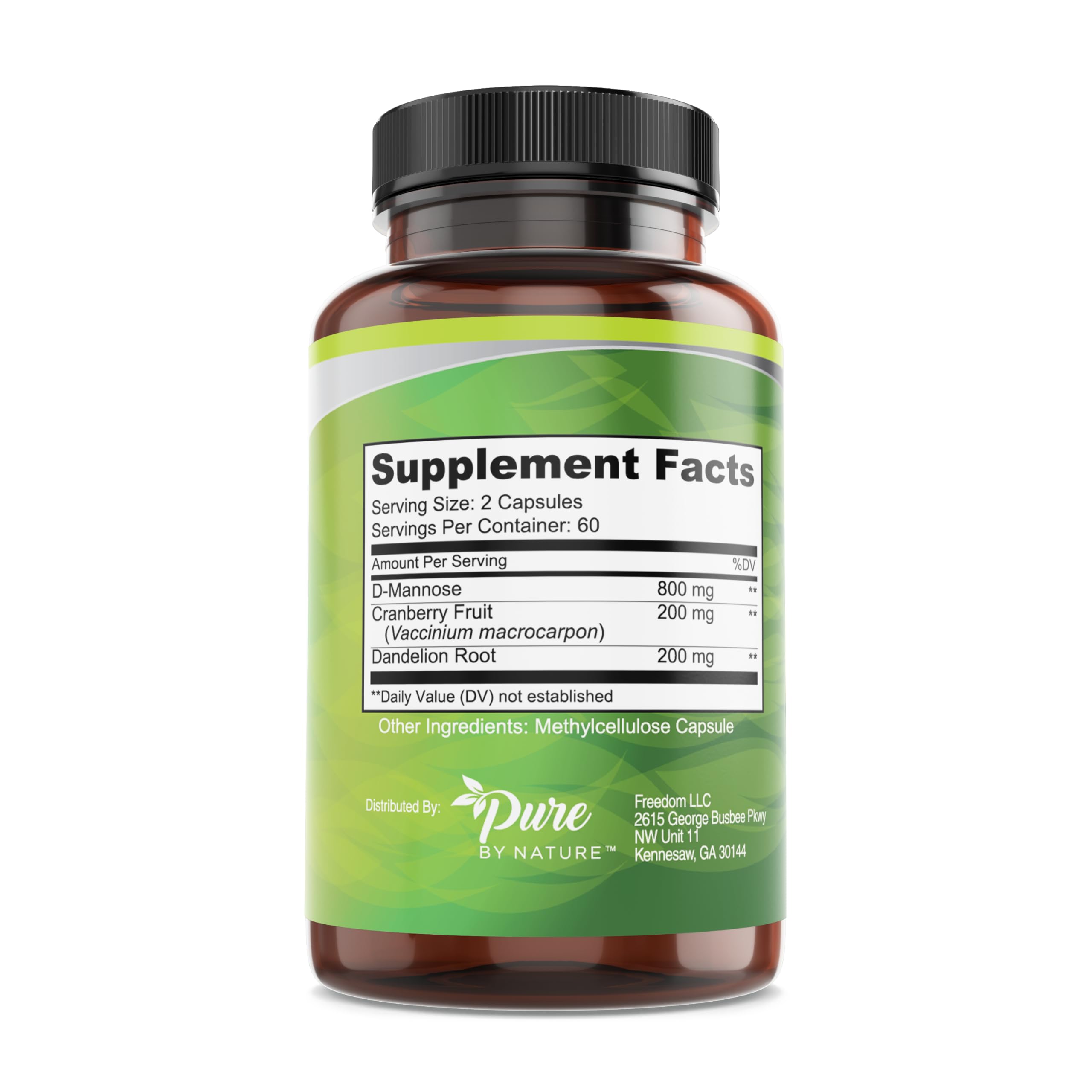 Pure By Nature Cranberry D-Mannose Capsules close-up of capsules