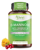 Pure By Nature Cranberry D-Mannose Capsules front view