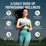 Pure By Nature Cranberry D-Mannose Capsules on a wooden table
