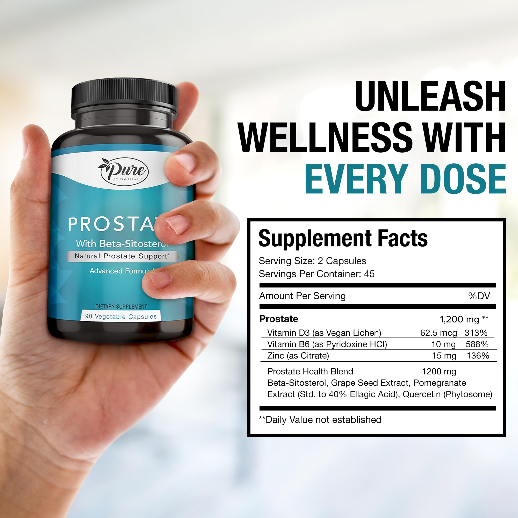Pure By Nature Prostate Support Multimineral Supplement ingredients list