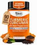 Pure By Nature Turmeric Curcumin Supplement 1200mg front view