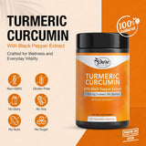 Pure By Nature Turmeric Curcumin Supplement 180 capsules side view