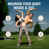 Pure By Nature Turmeric Curcumin Supplement capsules on a wooden surface