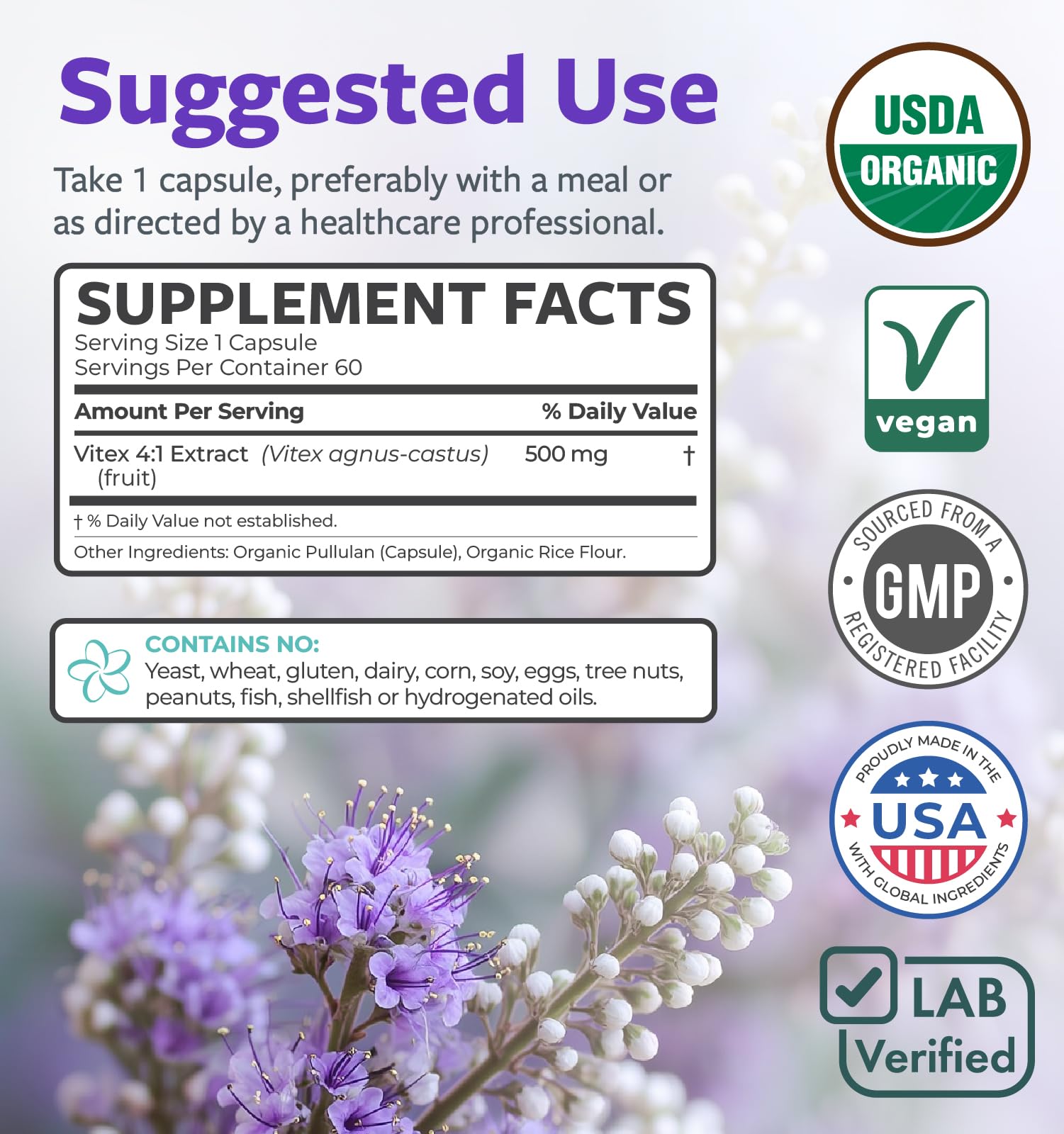 PURE CO Chasteberry Supplement 2000mg product details