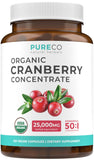 PURE CO Cranberry Extract 500mg vegan capsules front view