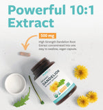 PURE CO Dandelion Root Organic Capsules close-up of capsules