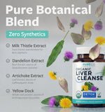 PURE CO Milk Thistle Capsules back view with ingredient list