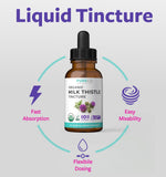 PURE CO Milk Thistle Liquid Extract 10:1 liquid in a glass