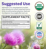 PURE CO Milk Thistle Liquid Extract 10:1 with herbal background