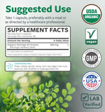 PURE CO Moringa Capsules capsules in hand