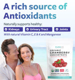 PURE CO Organic Cranberry Concentrate Powder scoop with powder