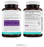 PURE CO Organic Elderberry Extract Capsules 500mg capsules on a wooden surface